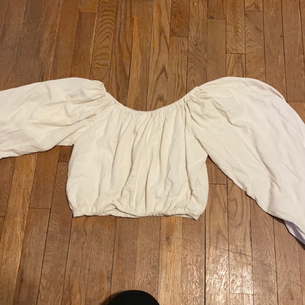 Honey dove vintage silk noil top